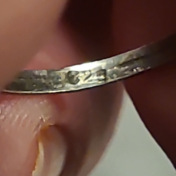 Vintage Sterling Silver Teardrop Malachite Ring Signed 925 Size 8 - Picture 9 of 14